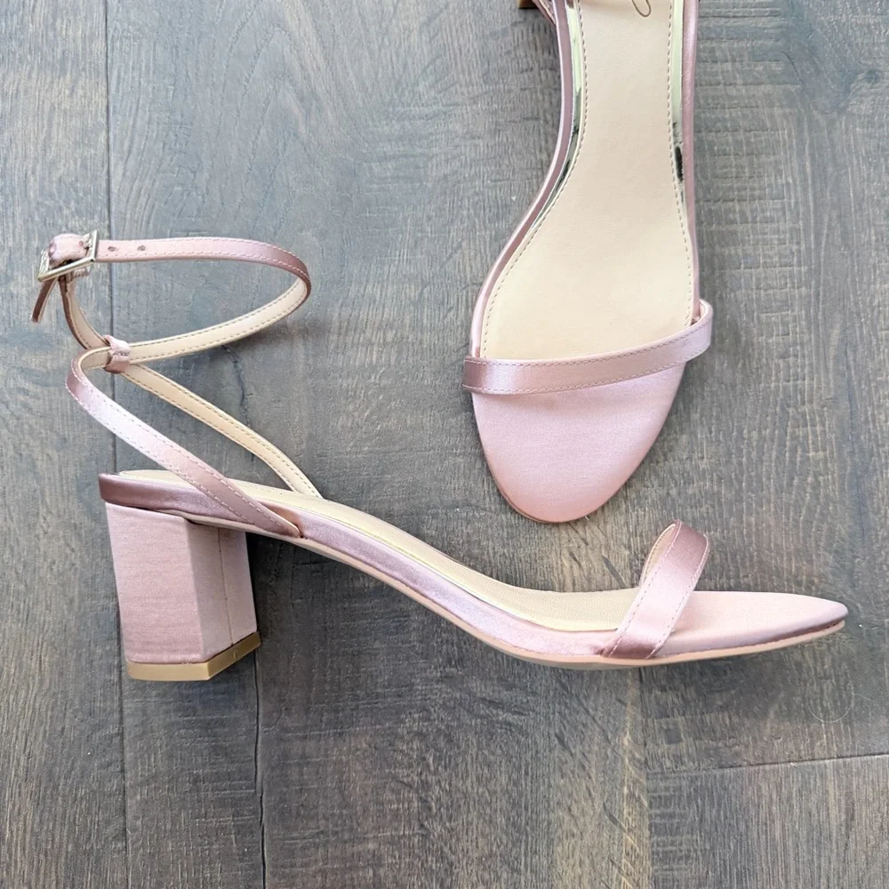 NEW Jewel By Badgley Mischka Danni II Heels | Blush Satin | Size: 8 - Picture 8 of 9